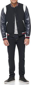 Blouson Bomber d'Hiver Personnalisé pour Hommes Grandes Tailles, Manches Longues, Col Montant en Toile, Broderie Personnalisée, Vente en Gros - Product Image 2