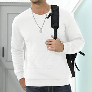 Fabricación de fábrica Sudaderas básicas de color sólido Logotipo impreso personalizado Sudaderas casuales para hombres - Product Image 3