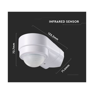 Sensore di movimento PIR montaggio a parete angolo interno esterno bianco SKU-6613-unità di illuminazione/controllo e Controller - Product Image 4