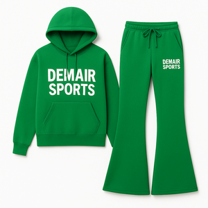 Chándal de invierno sólido con cintura elástica para hombre, chándal de poliéster Power Dry Fleece con capucha, ropa deportiva ajustada para correr, Fitness - Product Image 3