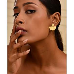 Pendientes Hechos a Mano de Plata Esterlina y Oro 18K Vermeil con Gotas de Luna en Oro/Plata/Oro Rosa Estilo Clásico - Product Image 3