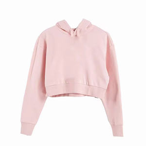 Sudadera Corta con Capucha para Mujer, Estilo Urbano, con Logotipo Personalizado, 100% Algodón, Informal, Ecológica y Transpirable - Product Image 1