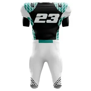 Uniformes de Fútbol Americano de Poliéster de Primera Calidad, Uniformes de Entrenamiento Transpirables Sublimados para Jóvenes - Product Image 3