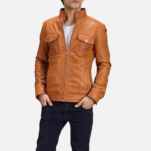 Chaqueta de Invierno Mexion de Alta Calidad, de Lona Recubierta y Cuero Genuino, Estilo Urbano, Resistente al Viento, Transpirable, de Secado Rápido, Personalizable - Product Image 4