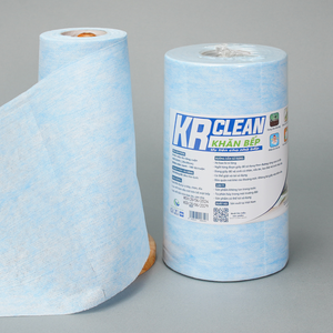 Krclean แผ่น100สีฟ้าขนาด20x20ซม. 1ชั้นผ้าเช็ดทำความสะอาดห้องครัวแบบม้วนกระดาษดูดซับสำหรับทำความสะอาดพื้นผิวห้องครัวสำหรับผ้าเช็ดปากมื้อค่ำ - Product Image 5