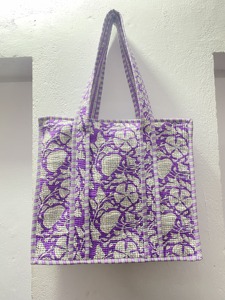 Eco-Friendly Women's Hand-Block Print Cotton Quilted Bohemian Shoulder Tote <b>Bag</b> Multi Colour Summer/Winter Beach Ready Everyday - Product Image 5