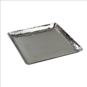 Plateaux de service colorés plats à Dessert plateau à dîner de forme carrée assiette de créateur métal frais pour plateaux de service de Restaurant - Product Image 4
