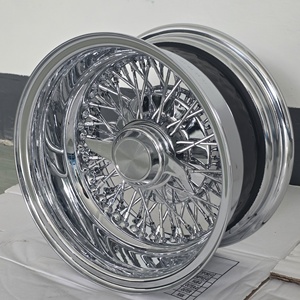 Nueva Llanta <span class=keywords><strong>de</strong></span> Acero Cromado <span class=keywords><strong>de</strong></span> 13 Pulgadas con 72 Radios Tipo Cruzado, Tipo Inverso, para <span class=keywords><strong>Autos</strong></span> <span class=keywords><strong>de</strong></span> Pasajeros 13X7J, Incluye Tapas y Adaptadores - Product Image 2