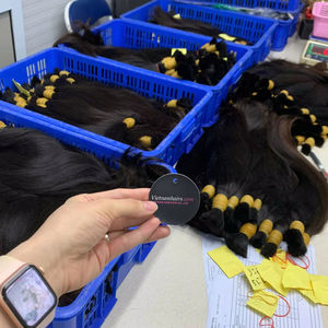 2025 Venta caliente de calidad superior 100% Extensiones de cabello de bebé vietnamita Cutícula completa Niñas Doble dibujado Precio al por mayor Listo - Product Image 1