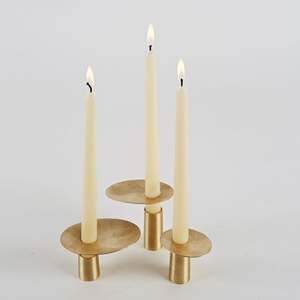 Bougeoir conique moderne chandelier plaqué or minimal support de lampe décor de table décoratif accent de maison de mariage scandinave - Product Image 6