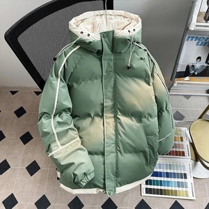 เสื้อโค้ทขนเป็ดแบบหนามีฮู้ดสำหรับผู้ชายเสื้อแจ็กเก็ตขนเป็ดแบบหลวมๆสำหรับฤดูหนาวแจ็คเก็ตบุนวมให้ความอบอุ่น - Product Image 5