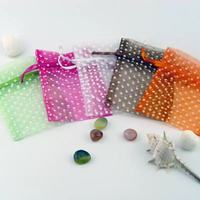Sac en organza à cordon MU Spot Gift, pochette d'emballage en plastique, petit sac en organza pour accessoires de mariage, emballage de fête, sac en organza filet