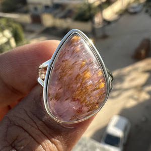 Anillo de Plata 925 con Piedra de Siete Melodías Super Seven, Joyería Hecha a Mano, Venta al por Mayor - Product Image 1