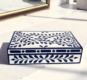 Boîte à bijoux décorative en incrustation d'os de design moderne pour la salle à manger, le salon, la cuisine - Product Image 1