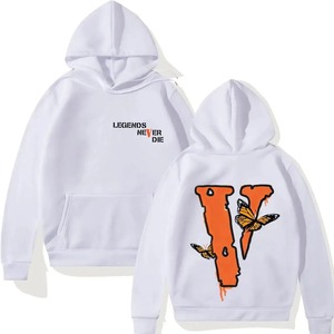 Sudadera con capucha de algodón para hombre, sudadera informal de invierno con Forro cálido de Color sólido, Sudadera con capucha holgada con estampado de V grande para hombre - Product Image 6