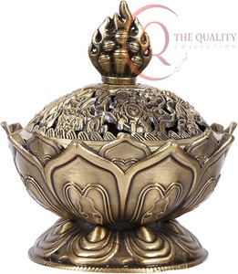 Quemador de Incienso de Latón Religioso de Lujo Estilo Vintage, Duradero, Compatible con Incienso Indio Natural, Diseño Personalizado - Product Image 1