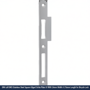 Placa de Bloqueo DIN Izquierda BKS de Acero Inoxidable con Borde Cuadrado B 9000 de 24 mm de Ancho x 216 mm de Largo para Candado de Bicicleta - Product Image 3