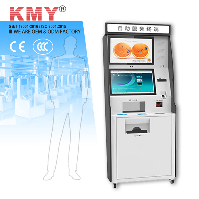Digital Self Service Kiosk A4 Document Printer Cash Exchange Payment Terminal Waterproof LCD/LED Screen for Bank Government OEM
