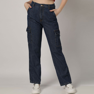 Pantalon en jean pour femme de couleur unie écologique de marque Prix ​​bas Fabricant en gros Toutes saisons Pantalon en jean pour femme - Product Image 6