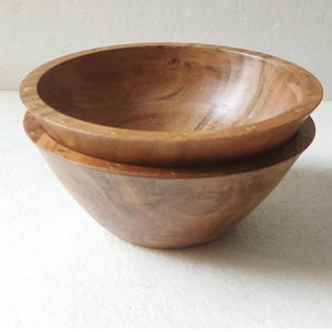 Venta al por Mayor de Tazones de Madera de Acacia Hechos a Mano de 8, 10, 11, 12 y 14 Pulgadas, Color Marrón, para Frutas Secas y Resina - Product Image 6