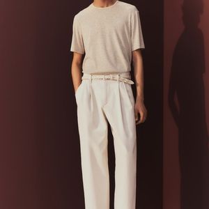 Alta calidad al por mayor en blanco Color liso logotipo personalizado cómodo cuello redondo 100% algodón para hombres - Product Image 1