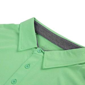 Camiseta Polo de manga corta con cuello levantado de color en blanco liso unisex de diseño al por mayor para hombre, camiseta polo con diseño de logotipo personalizado - Product Image 6