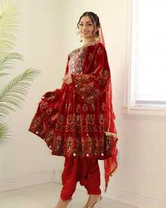 Costume 3 pièces en dentelle brodée professionnel très demandé, nouveau style, robe afghane kuchi pour femmes musulmanes, pour les mariages et les fêtes - Product Image 4