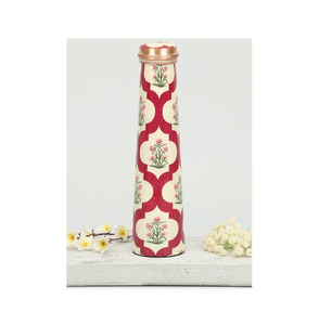 ขวดน้ำทองแดงโบราณแบบคลาสสิกพิมพ์ลายทำด้วยมือดีไซน์ภาชนะใส่เครื่องดื่มและขวดน้ำผลิตดีที่สุด - Product Image 1