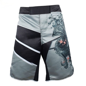 Pantalones cortos de lucha MMA cómodos personalizados de alta calidad al por mayor/Pantalones cortos MMA de talla regular con estampado personalizado liso de poliéster 100% - Product Image 3