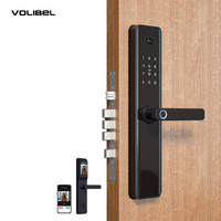 Serrure de porte intelligente avec caméra, sécurité Tuya, mot de passe numérique intelligent, biométrique, empreinte digitale, carte RFID, Wifi