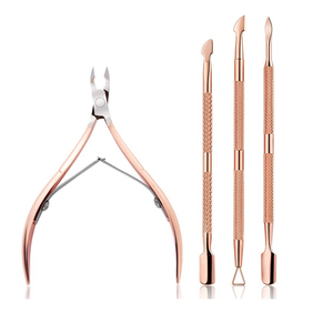 Pince à cuticules professionnelle pour ongles avec poussoir Offre Spéciale ensemble de manucure en acier inoxydable pour doigts plusieurs couleurs - Product Image 5