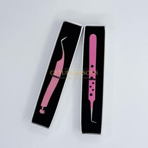 Pinzas Profesionales para Extensión de Pestañas de 90 Grados, Color Rosa, Acero Inoxidable, Punta Plateada, Pinzas de Aislamiento para Pestañas, Hello Kitty - Product Image 3