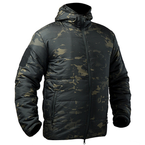 Vente en gros de vestes de chasse en plein air coupe-vent en coton respirant avec capuche isolée personnalisée et imperméable à l'eau - Product Image 5