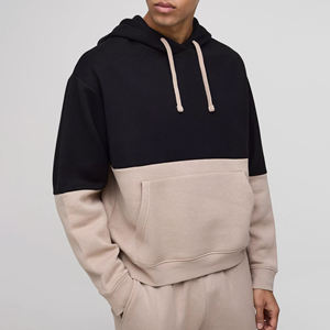 Sweats à capuche lourds personnalisés Boxy Fit Pull Coton Polaire Double Couche Sweat à capuche Sweatshirts à capuche pour hommes - Product Image 3
