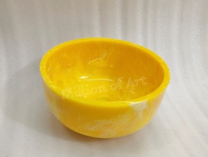 ชุดเสิร์ฟอาหารทำจากเรซิ่นปรับแต่งได้ชุดเซ็ตสลัดสีเหลืองงานแฮนด์เมด3D ศิลปะสมัยใหม่ของตกแต่งบ้านของขวัญที่สมบูรณ์แบบจากอินเดีย - Product Image 2