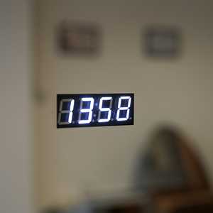 80x60 LED Touch Mirror with <b>Digital</b> <b>Clock</b> and Magnifying Glass Modern Bathroom Accessory - Product Image 4