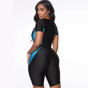 จั๊มสูทและรอมเปอร์ของผู้หญิงชุดออกกำลังกายสีพื้นกลวงเซ็กซี่สำหรับฤดูร้อน - Product Image 5