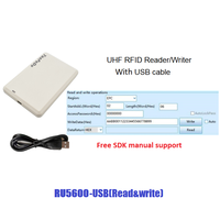 Lecteur-graveur RFID UHF de bureau USB Invelion ISO18000-6B/6C pour système de contrôle d'accès, carte d'échantillon UHF gratuite, logiciel de démonstration SDK