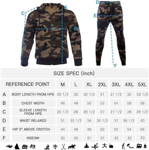 Hot Summer Logo personnalisé Polyester Tech polaire Full Zip Survêtement à capuche personnalisé CAMO Design deux pièces Jogging ensemble grande taille - Product Image 6