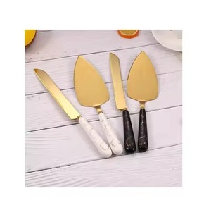 ชุดมีดทองเหลืองสำหรับเสิร์ฟเค้กรอยัลสุดหรูที่จับทำจากเรซิ่นสำหรับบ้านโต๊ะในครัวอุปกรณ์ทำเค้ก - Product Image 2