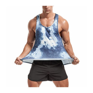 Camiseta sin mangas con cuello en V de secado rápido de estilo informal, camisetas de sublimación de poliéster hechas a medida, tejido de punto con técnicas lavadas - Product Image 2