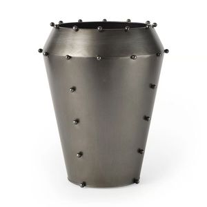 Hammered Texture Gold Finished Creative <b>Vase</b> European Floor <b>Vase</b> Metal Relief Table <b>Vase</b> Decor for Live Room From India - Product Image 2