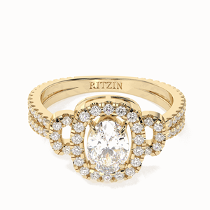 แหวนหมั้นเพชรรูปวงรีทรง2.00CT สำหรับผู้หญิงแหวนหมั้นไม่ซ้ำใคร - Product Image 6