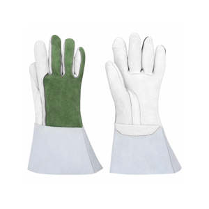 ถุงมือเชื่อมหนังวัวป้องกันการกระแทกตัดเป็นชิ้นทนต่อการสั่นสะเทือน7ออนซ์16นิ้ว - Product Image 6