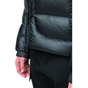 Doudoune matelassée en Polyester pour homme, vêtement d'hiver de qualité supérieure, couleur noire, avec capuche et poches - Product Image 6