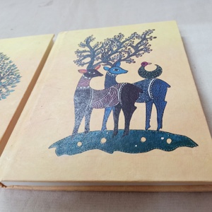 Custom Made Madhubani Handmade Hand Painted Spiral Binding A5 <strong>Notebooks</strong> with Beautiful Intricate Indian Theme <strong>Patterns</strong> - Product Image 3