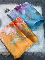 Terbaru trendi eksklusif Georgette Satin dicetak desainer Sari elegan India dengan blus paling laris pakaian etnik untuk wanita