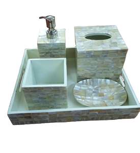 Juegos de Baño de Estilo Clásico Hechos a Mano en India con Madreperla, de Primera Calidad, Artesanía Atemporal, Ecológicos, para Hogar, Hotel y Restaurante - Product Image 4