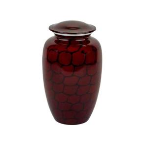 Diseño antiguo Red Avenue Fire Finish Cremación para cenizas humanas Recuerdo hecho a mano Urna de aluminio para la venta - Product Image 1