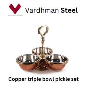 Tazón para servir encurtidos de acero y cobre, obtenga su ración de encurtidos frescos, ácidos y muy satisfactorios, Plato para encurtidos, Tarro para encurtidos, Tazón para encurtidos - Product Image 4